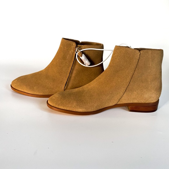 NEW Kate Spade Suede Leather Ankle Boots Booties Camel Carmel  Women's Size 10 - Picture 2 of 13